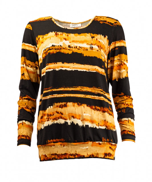 Ally-P LS Orange Ochre Art Level Tricot | Orange Ochre