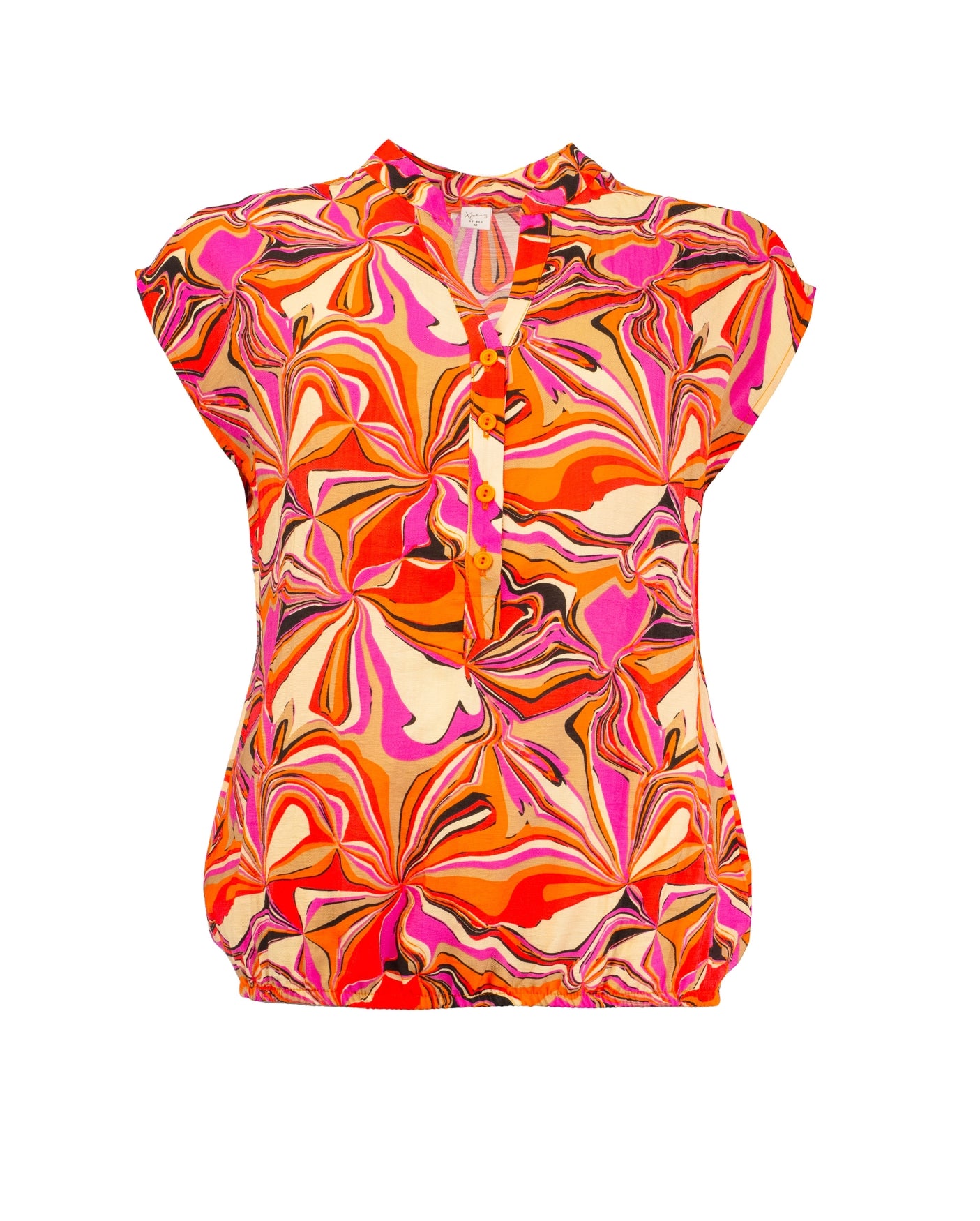 Lucie SL Orange Retro Flower  Woven | Orange